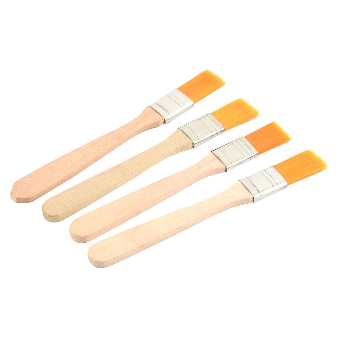 Harfington Wooden Handle Nylon Imitated Hair Artist Painter Drawing Oil Paint Brush 4pcs