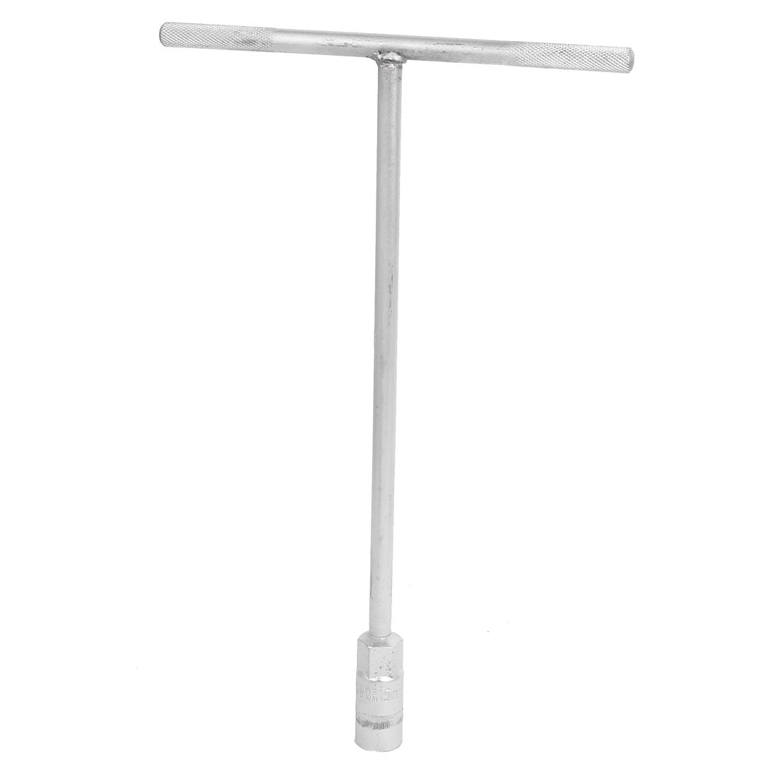 Harfington 15mm T Shaped Hexagon Hex Socket Wrench Spanner Nut Driver Silver Tone 2pcs