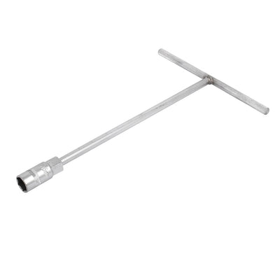 Harfington 15mm T Shaped Hexagon Hex Socket Wrench Spanner Nut Driver Silver Tone 2pcs