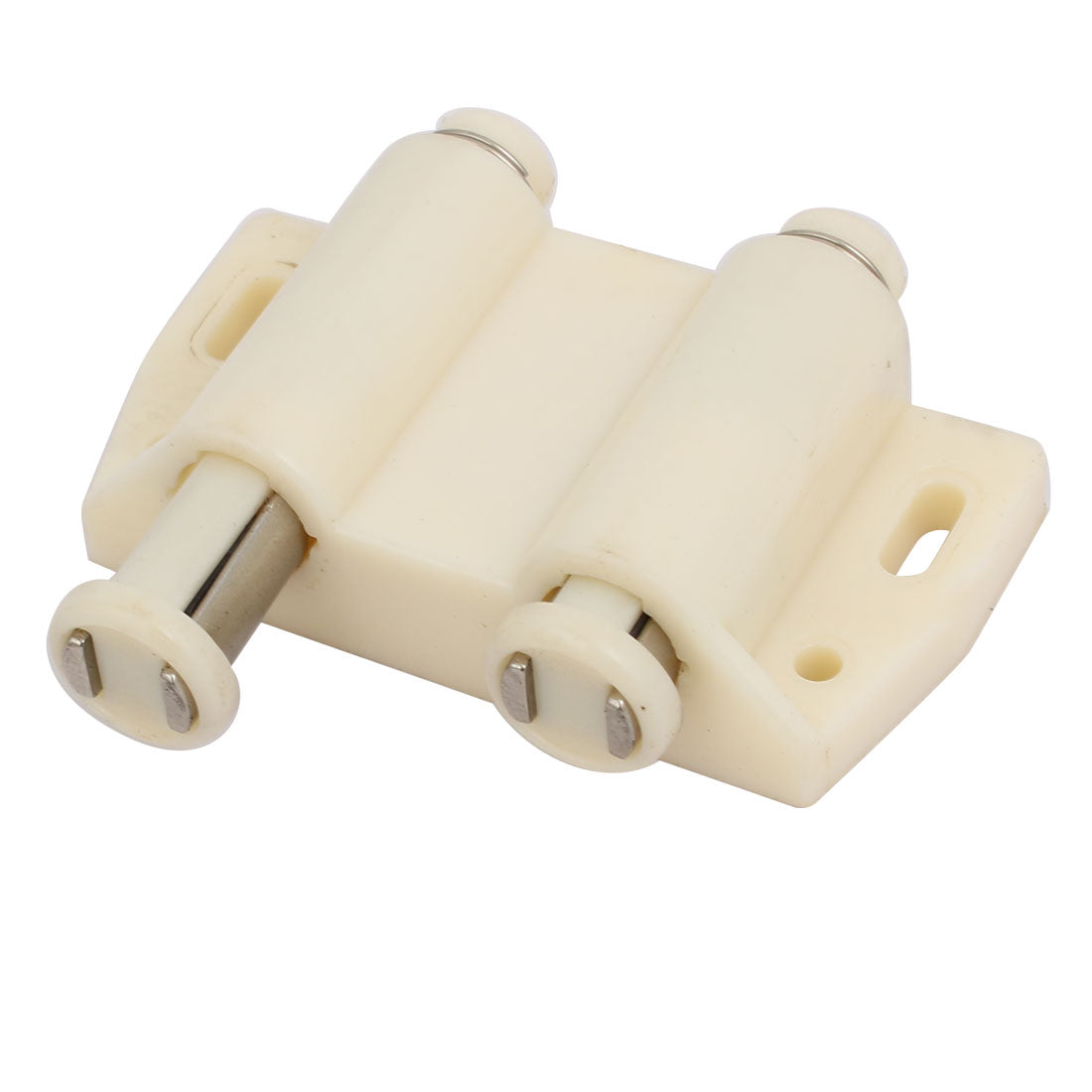 Harfington Cabinet Glass Door Double Magnetic Head Catch Latch White w Clamps