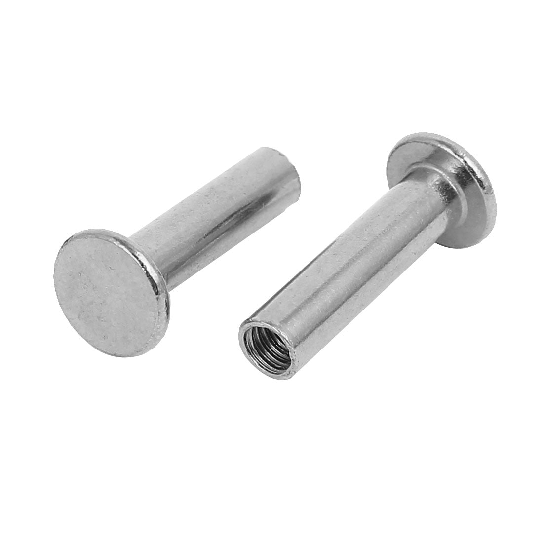 Harfington Photo Album Metal Nickel Plated Binding Screw Post Nut 5mmx20mm 10pcs