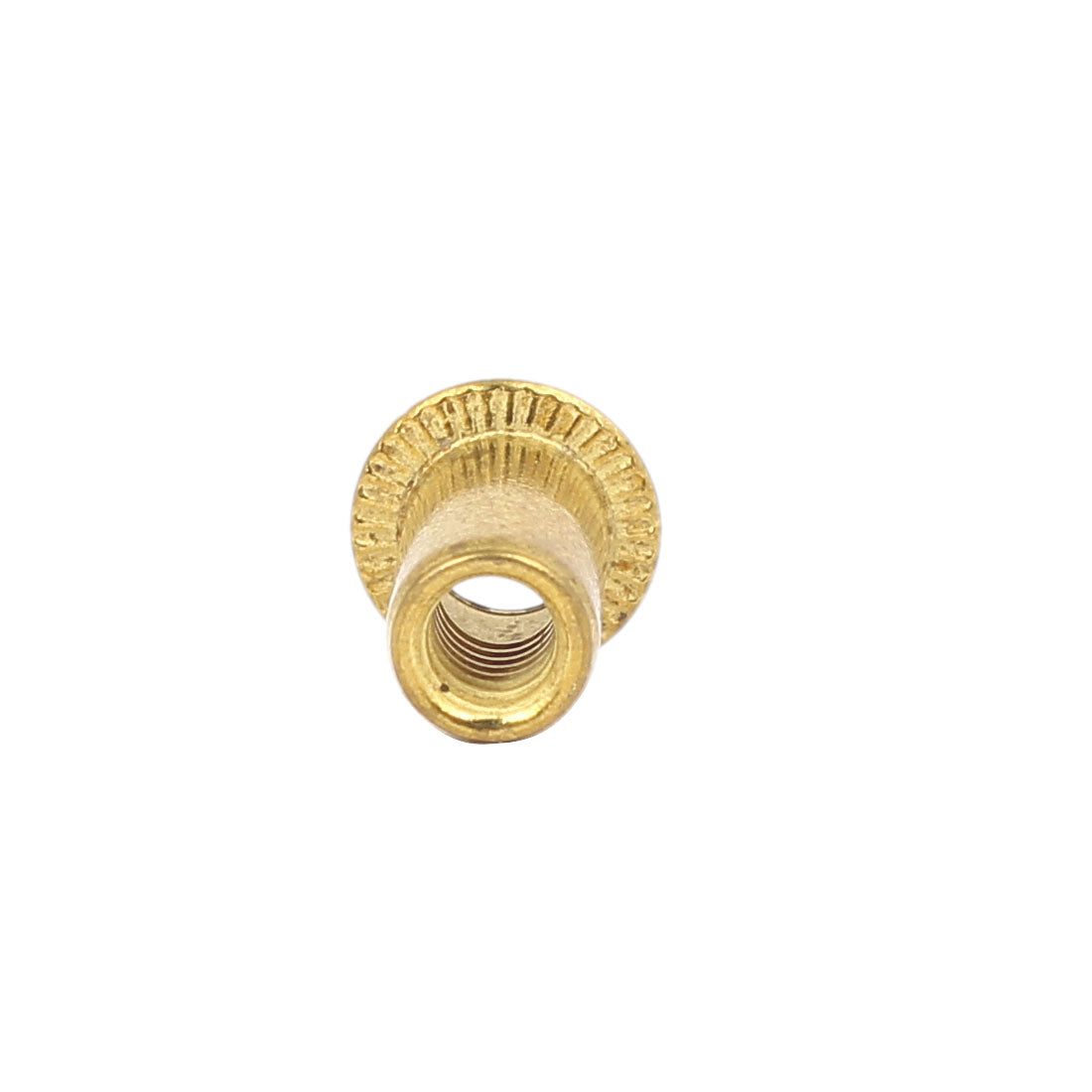 Harfington Furniture Brass Flat Head Rivet Nut Insert  M4 Thread Dia 11mm Length