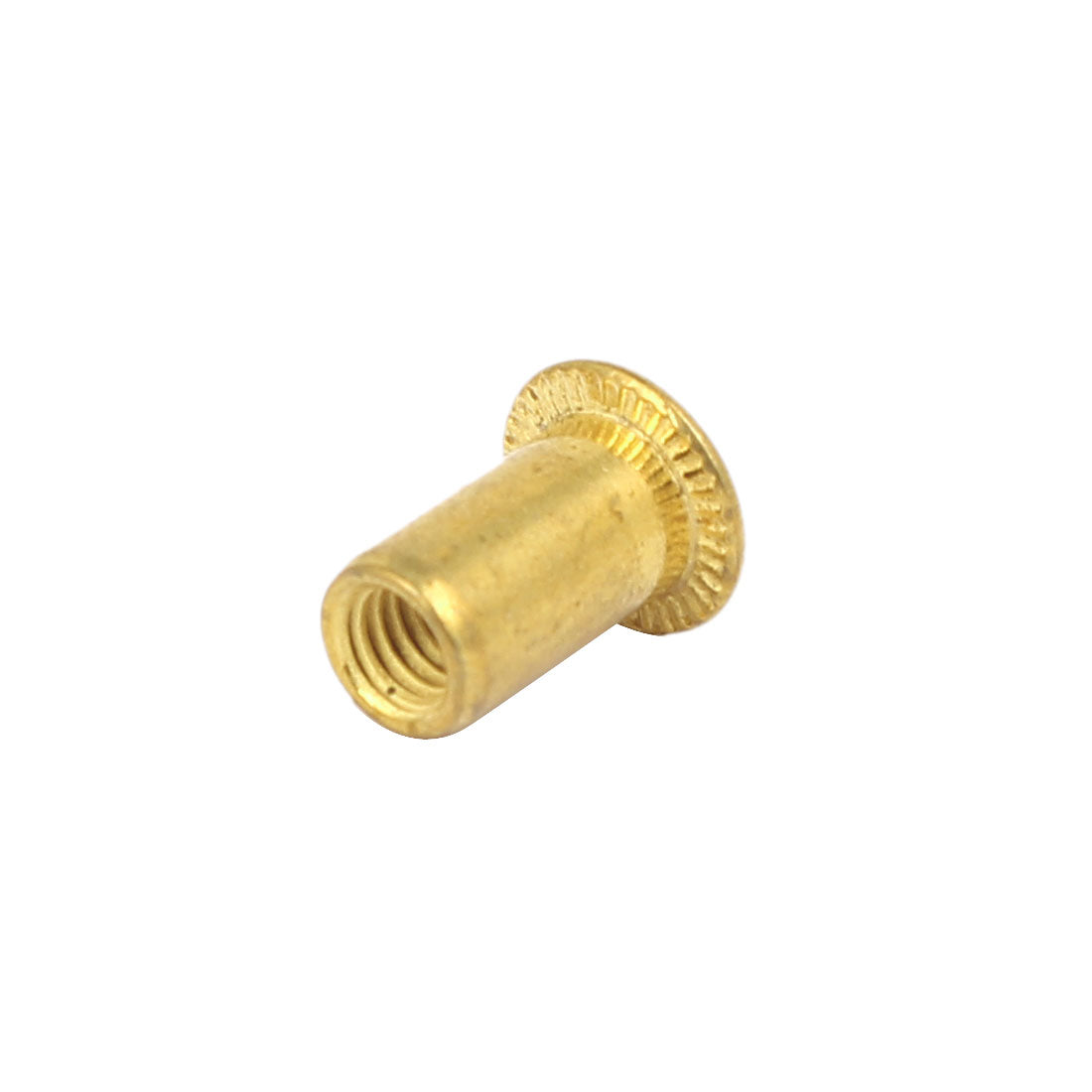 Harfington Furniture Brass Flat Head Rivet Nut Insert  M4 Thread Dia 11mm Length