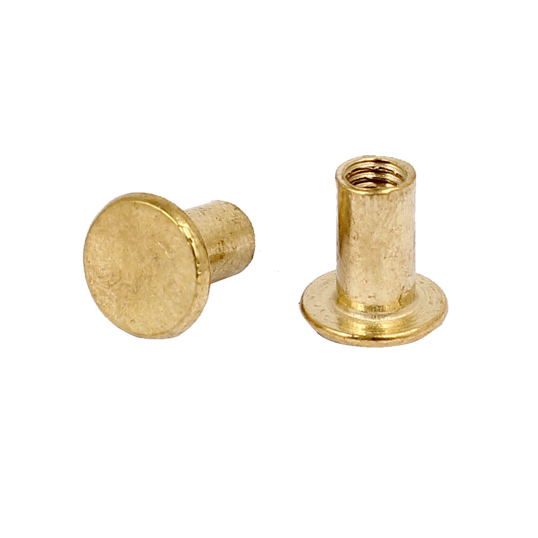 Harfington Photo Album Metal Brass Plated Binding Screw Post Barrel Nut 5mmx8mm 20pcs