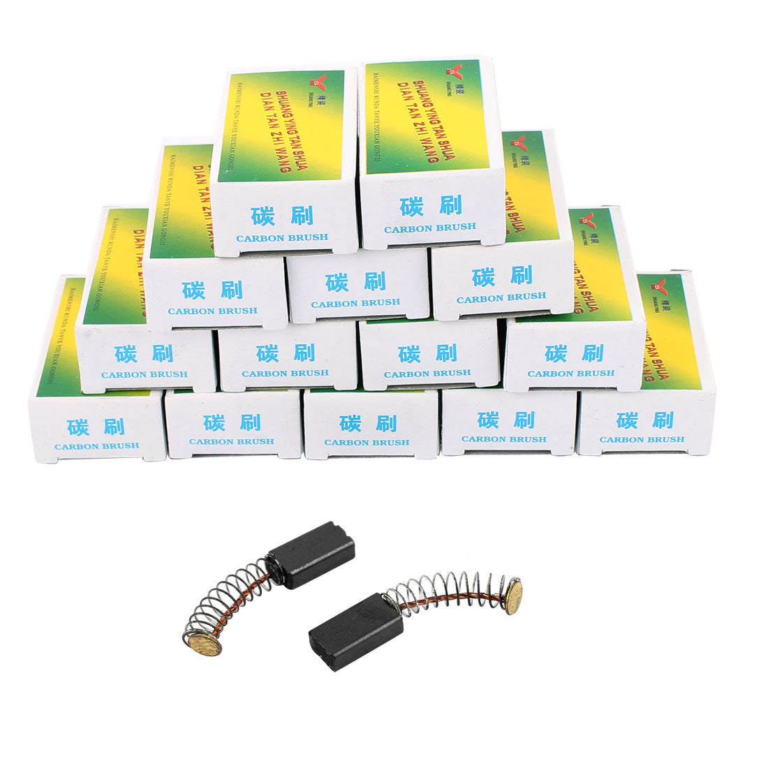 Harfington 15 Pairs Electric Drill 12mm x 6.5mm x 4mm Motor Carbon Brushes Spare Part