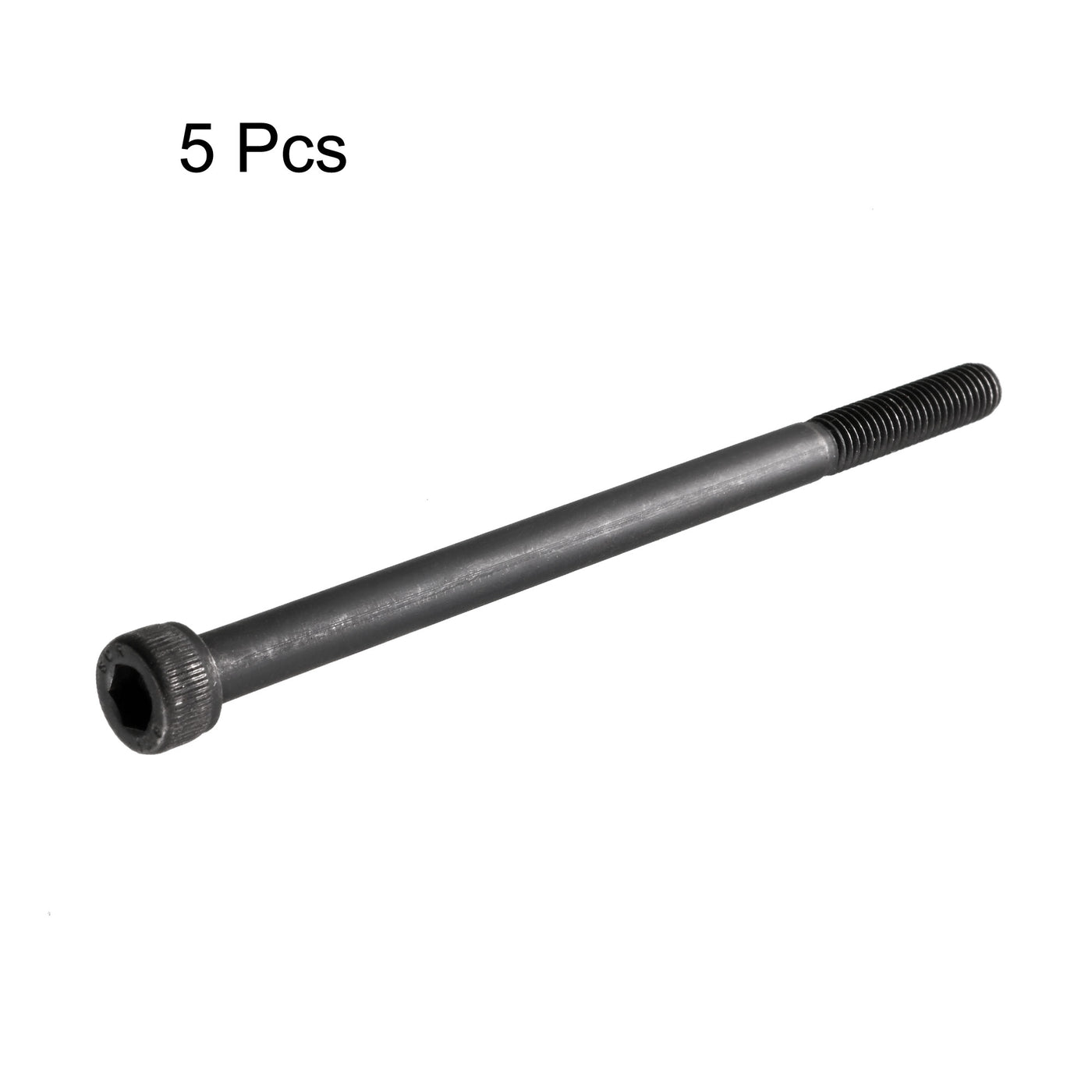 Harfington M6 x 100mm Alloy Steel 12.9 Grade Hex Socket Head Cap Machine Screw Bolt 5PCS