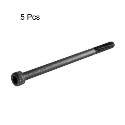 Harfington M6 x 100mm Alloy Steel 12.9 Grade Hex Socket Head Cap Machine Screw Bolt 5PCS