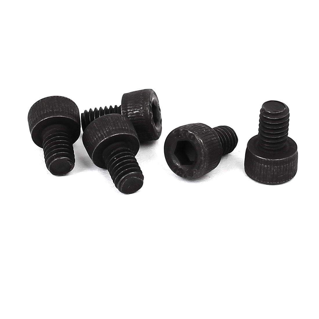 Harfington M4 x 6mm Alloy Steel 12.9 Grade Bolt Hex Socket Head Cap Screw DIN912 5PCS