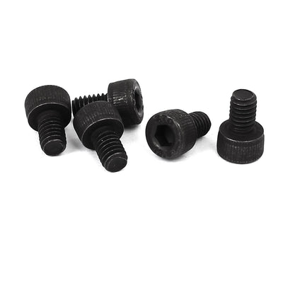 Harfington M4 x 6mm Alloy Steel 12.9 Grade Bolt Hex Socket Head Cap Screw DIN912 5PCS