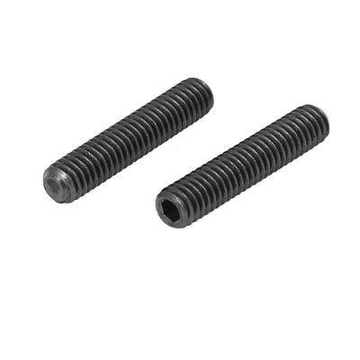 Harfington DIN916 M4x20mm Metal Grade 10.9 Hex Socket Set Screw Bolt Fastener Black 50pcs