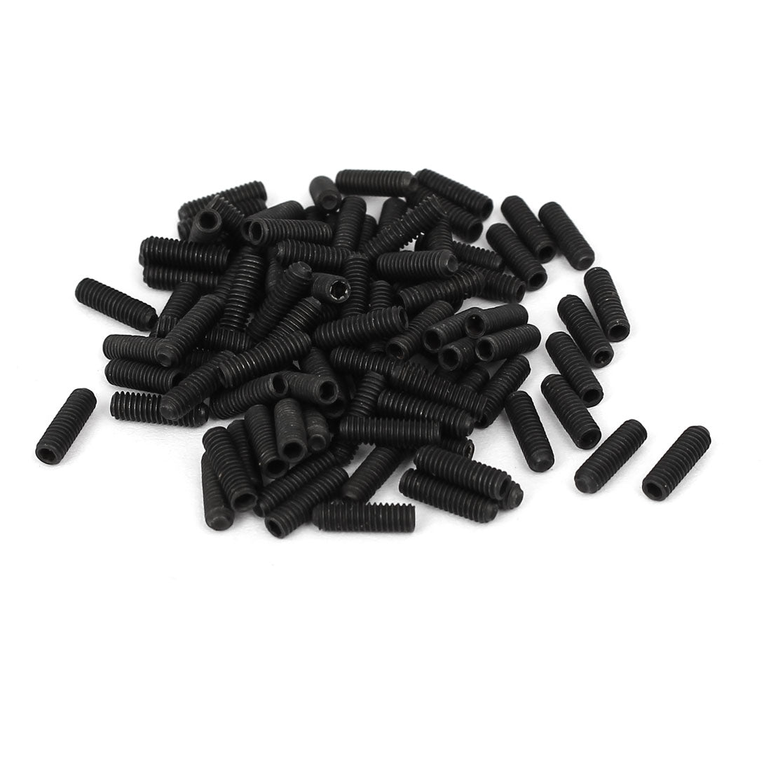 Harfington DIN916 M2.5x8mm Metal Grade 10.9 Hex Socket Set Screw Bolt Fastener 100pcs