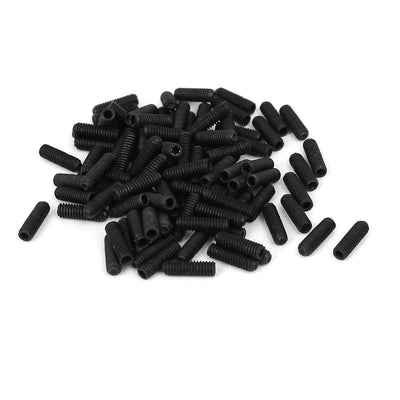 Harfington DIN916 M2.5x8mm Metal Grade 10.9 Hex Socket Set Screw Bolt Fastener 100pcs