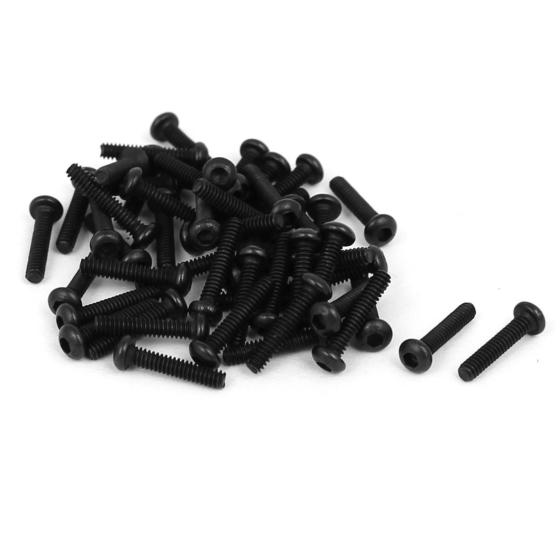 Harfington M1.6x8mm Metal Grade 10.9 Button Head Hex Socket Cap Screw Bolt Fastener 50pcs