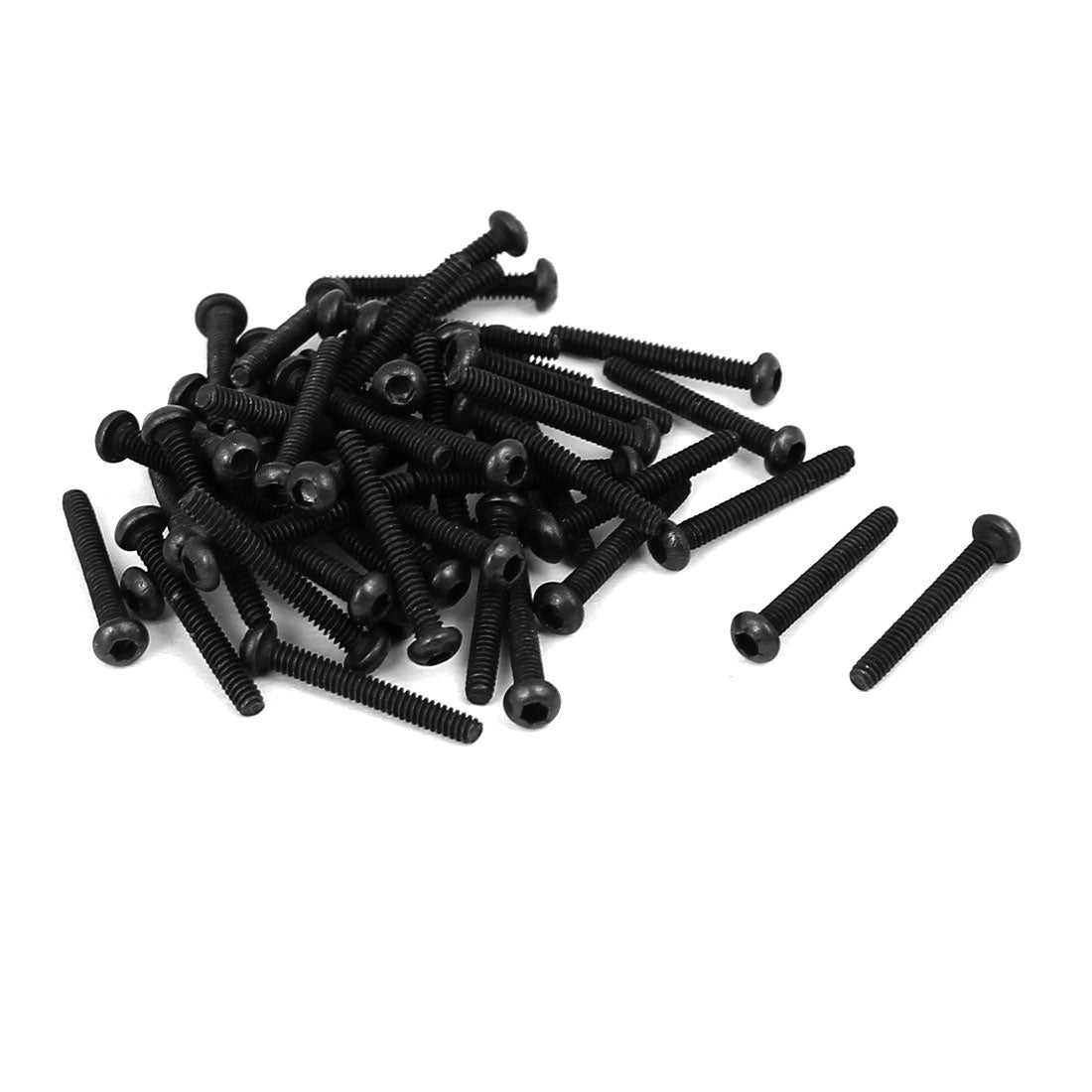 Harfington M1.6x12mm Metal Grade 10.9 Button Head Hex Socket Cap Screw Bolt Fastener 50pcs