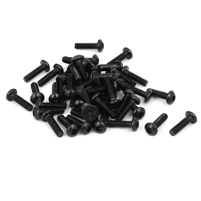 Harfington M2x7mm Metal Grade 10.9 Button Head Hex Socket Cap Screw Bolt Fastener 50pcs
