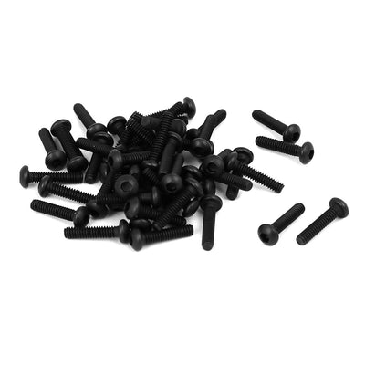 Harfington M2x9mm Metal Grade 10.9 Button Head Hex Socket Cap Screw Bolt Fastener 50pcs