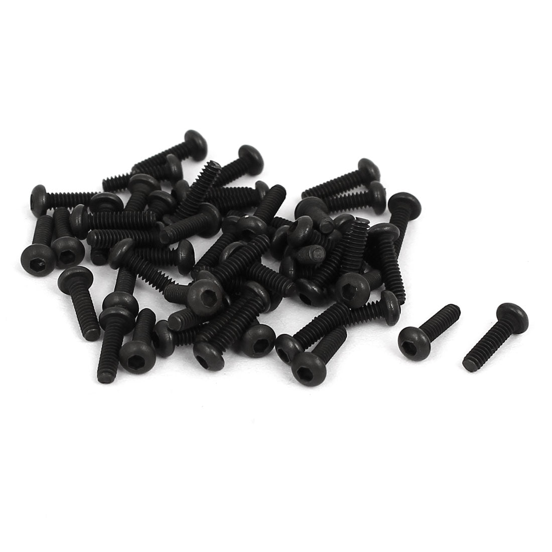 Harfington M1.6x6mm Metal Grade 10.9 Button Head Hex Socket Cap Screw Bolt Fastener 50pcs