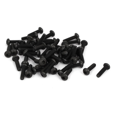 Harfington M1.6x6mm Metal Grade 10.9 Button Head Hex Socket Cap Screw Bolt Fastener 50pcs