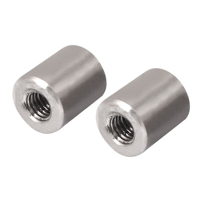 Harfington M5x0.8mm 304 Stainless Steel Metric Threaded Round Coupling Connector Nuts 20pcs