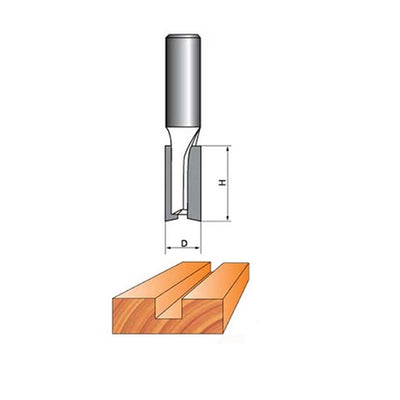 Harfington 1/4" Cutting Dia 1/4" Shank Diameter Double Flute Straight Router Bits 2pcs