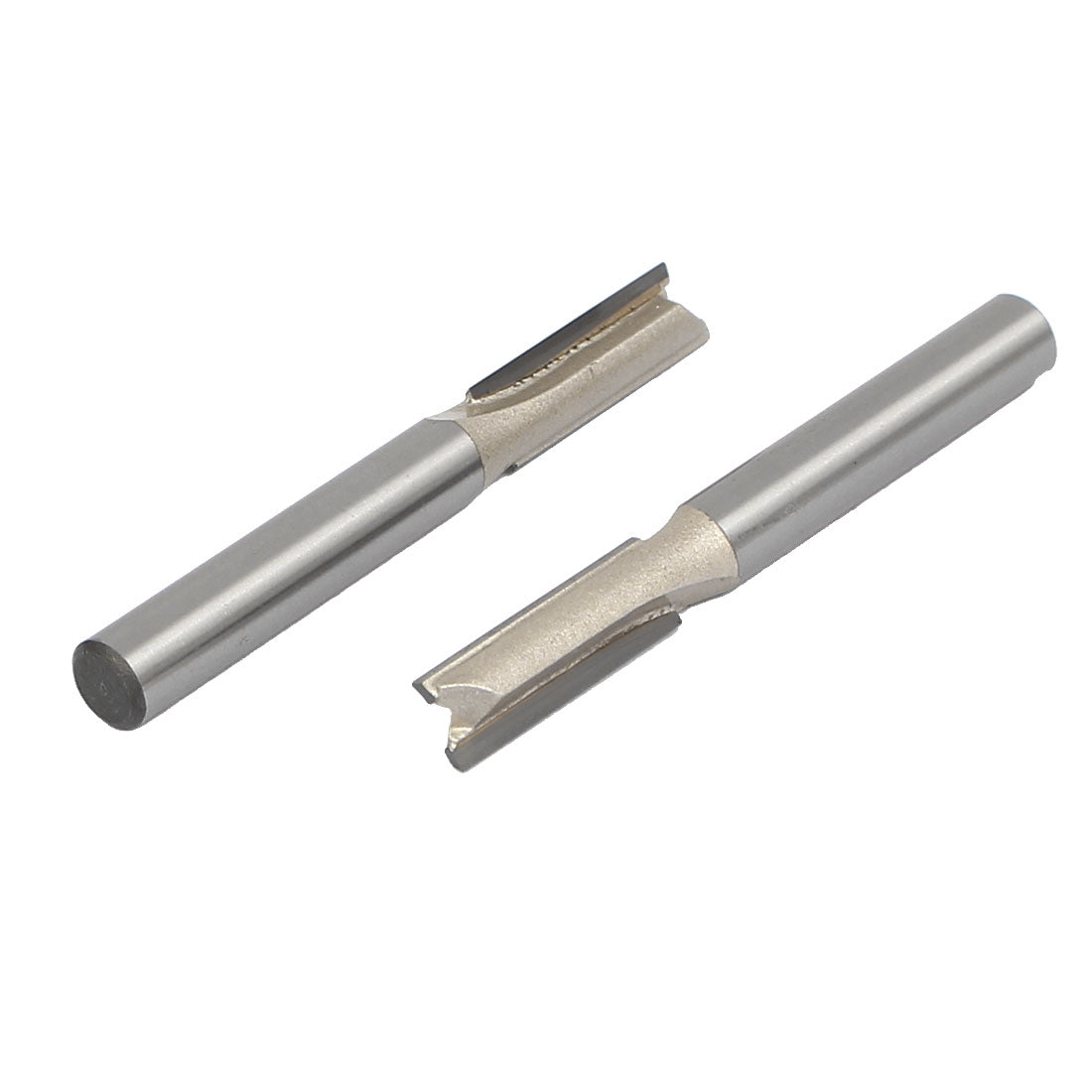 Harfington 1/4" Cutting Dia 1/4" Shank Diameter Double Flute Straight Router Bits 2pcs