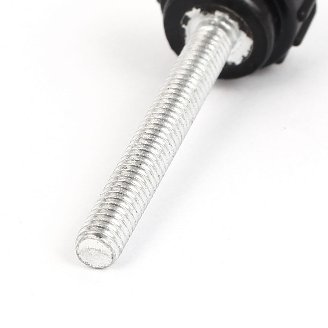 Harfington M4x30mm Male Thread 14mm Head Dia Straight Round Knurled Grip Clamping Knob 5pcs