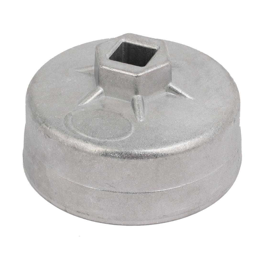 Harfington 13mm Square 14 Flutes 74mm Cap Type Oil Filter Socket Wrench Cup Silver Tone