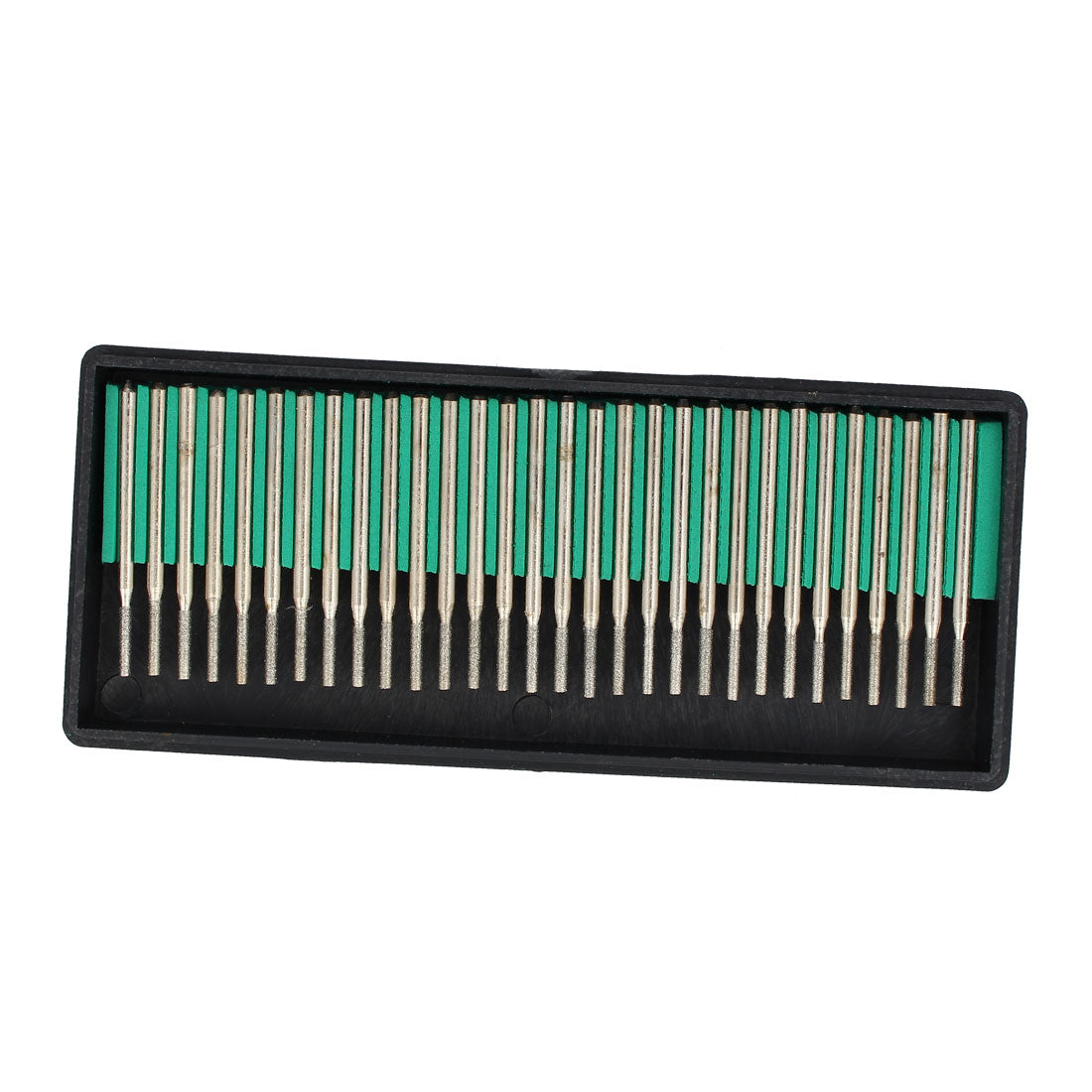 Harfington 2mm Dia Cylinder Head 3mm Shank Diamond Mounted Point Grinding Bit Set 30 in 1