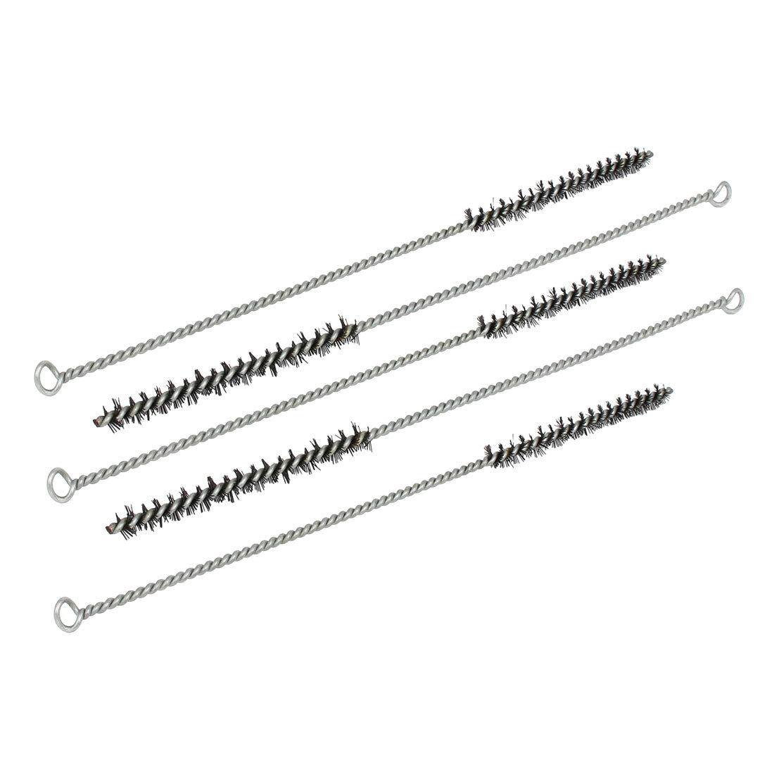 Harfington Pipe Tube Cylinder Cleaning Bore Wire Brushs Silver Tone 29cm Length 5pcs
