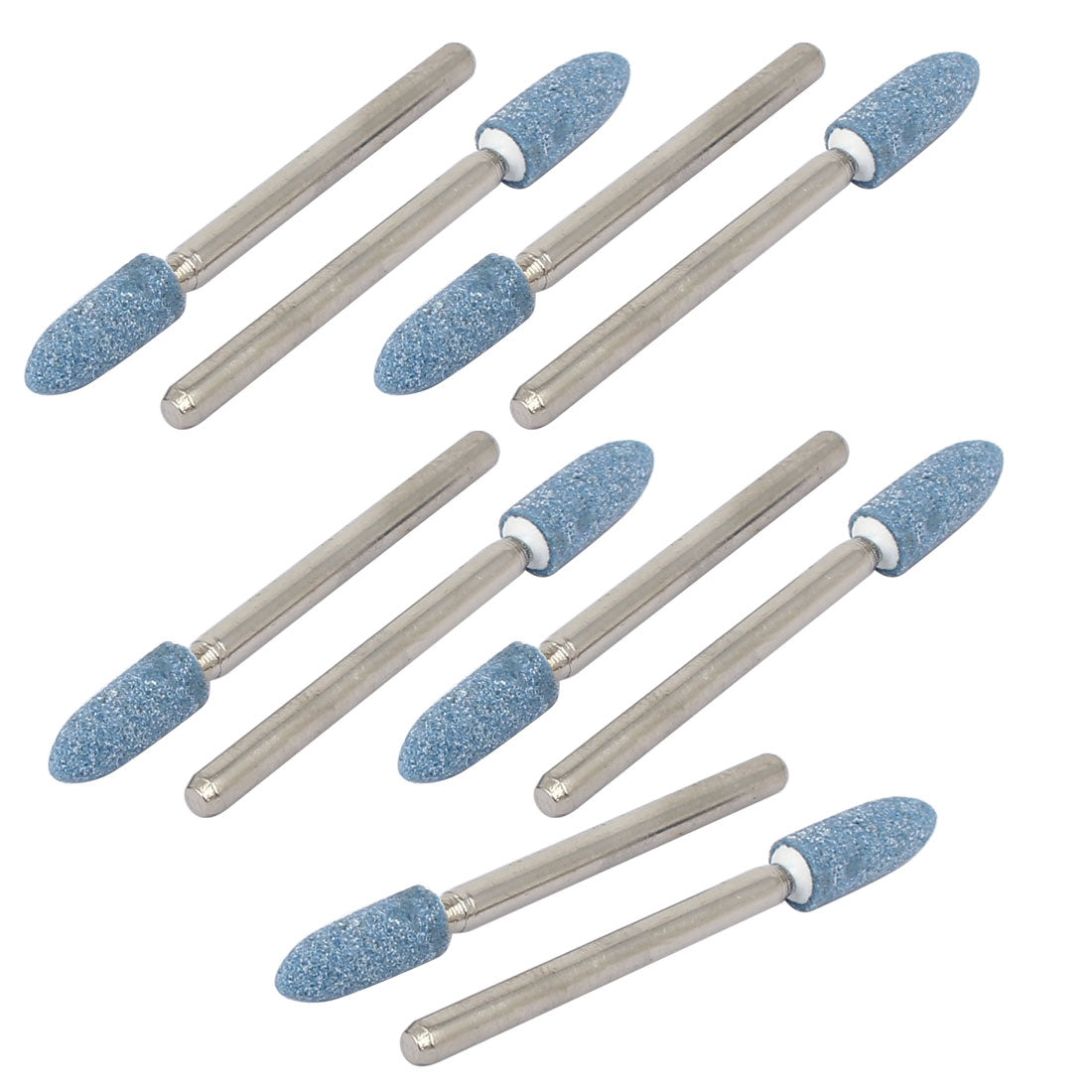 Harfington 5mm Dia Cone Head Straight Shank Ceramic Mounted Points Polishing Grinding Bit 10pcs