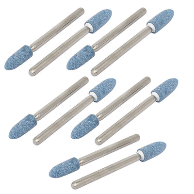 Harfington 5mm Dia Cone Head Straight Shank Ceramic Mounted Points Polishing Grinding Bit 10pcs