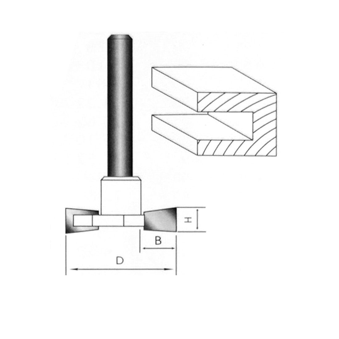 Harfington 1/4-inch Shank 1/8-inch Cutting Depth 2-Flute T-Slot Undercut Router Bits Cutter