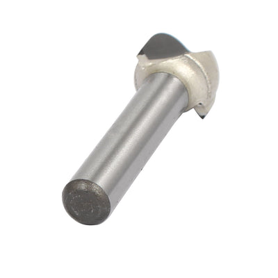 Harfington 1/4-inch Shank 1/2-inch Cutting Dia 2 Flutes Core Box Router Bits Woodwoking Tools 2pcs