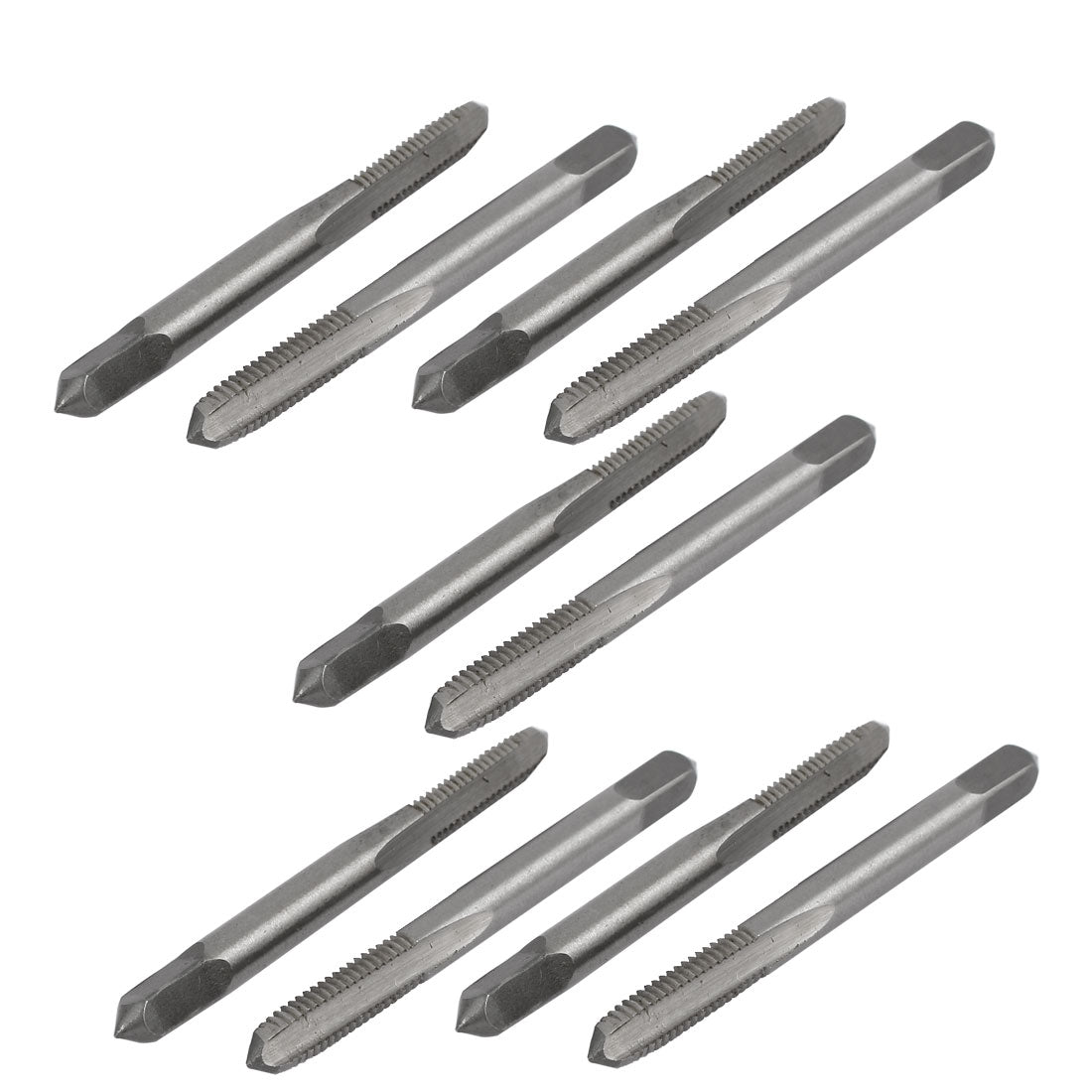 Harfington 10pcs M6x67mm Straight Threaded 3 Flutes HSS Machine Plug  Gray