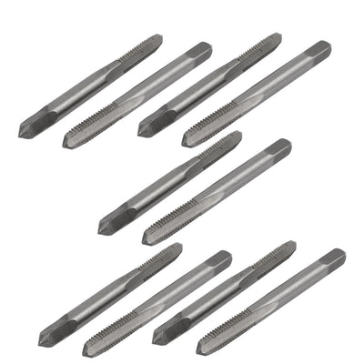Harfington 10pcs M6x67mm Straight Threaded 3 Flutes HSS Machine Plug  Gray