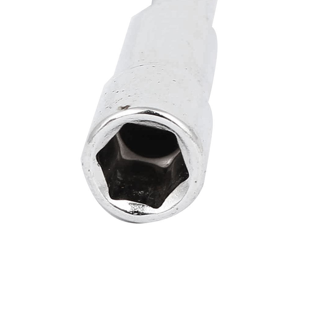 Harfington 8mm 5/16-inch Socket Metal L Shaped Double Ended Hex Spanner Wrench Silver Tone