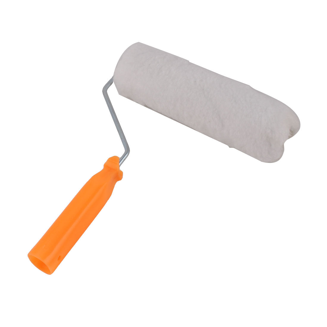 Harfington Plastic Handle Plush Sleeve Cover Floor Wall Paint Brush Roller White Long 8"