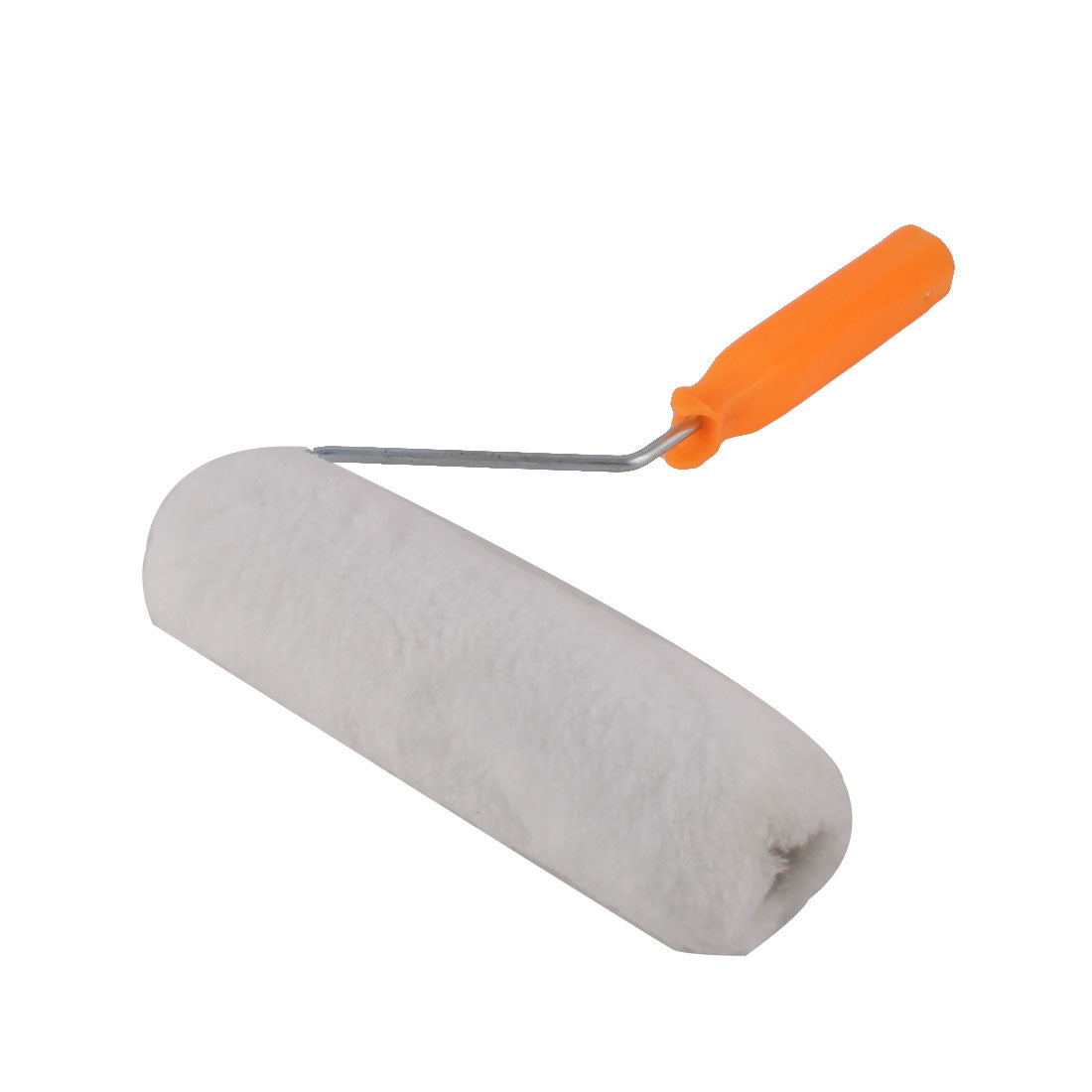 Harfington Plastic Handle Plush Sleeve Cover Floor Wall Paint Brush Roller White Long 8"