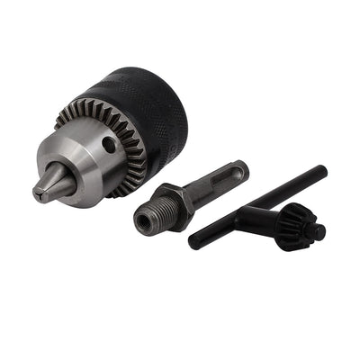 Harfington 1/2-20UNF Connect 1.5-13mm Capacity 3-Jaw Electric Spanner Drill Chuck Set 3 in 1