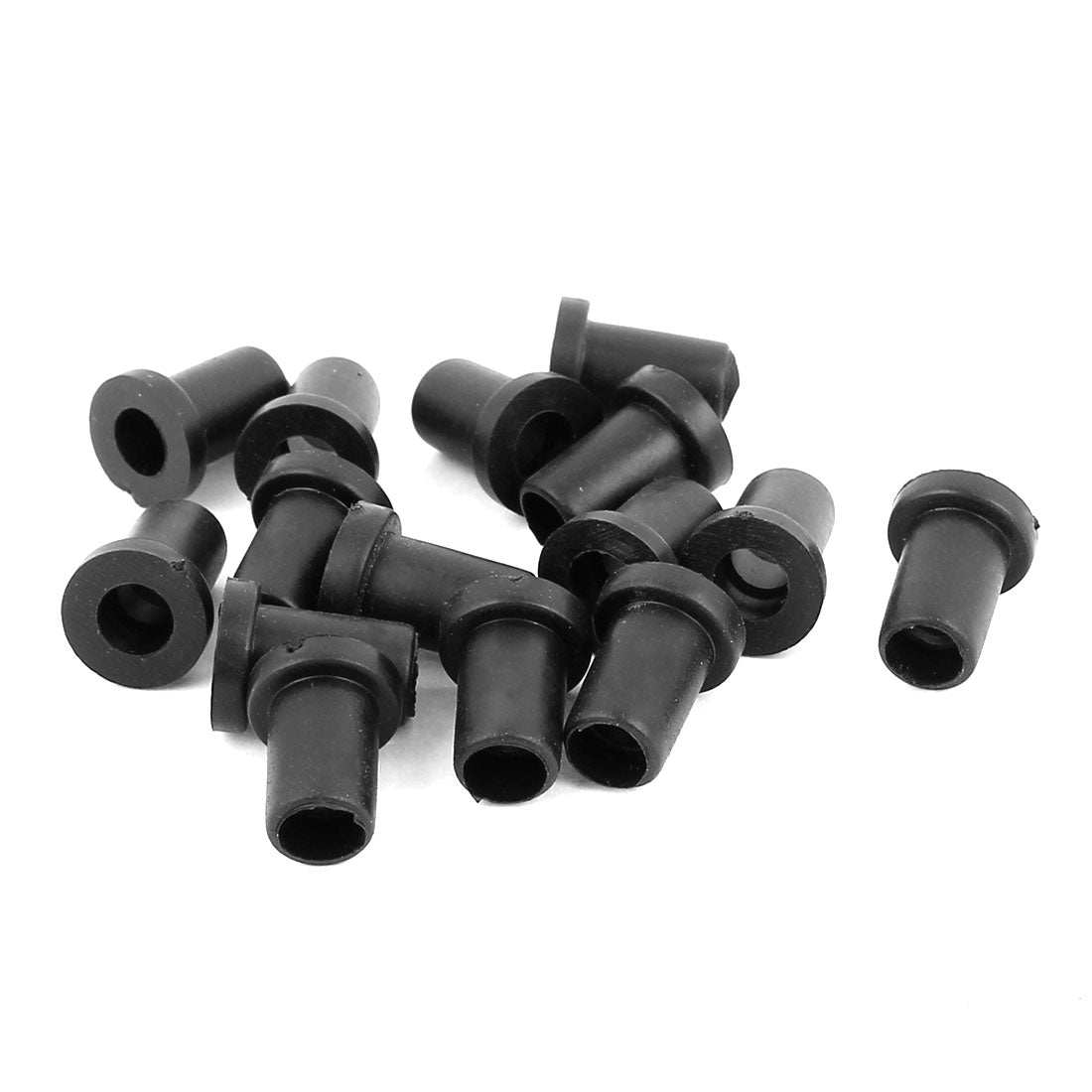 Harfington 15 Pcs Rubber Strain Relief Cord Boot Protector Cable Sleeve Hose 14mm Long