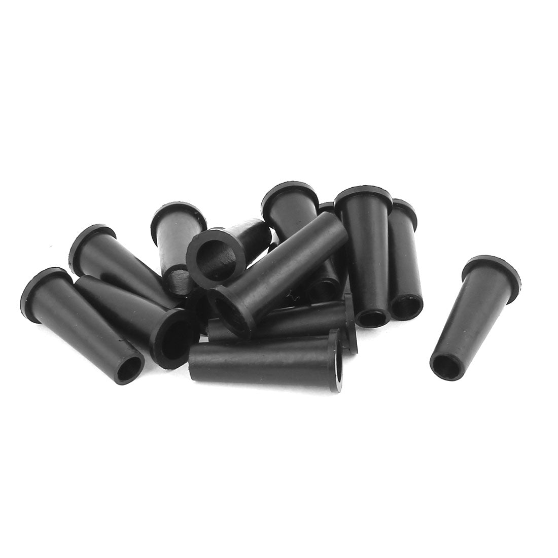 Harfington 15 Pcs Rubber Strain Relief Cord Boot Protector Cable Sleeve Hose 31mm Long