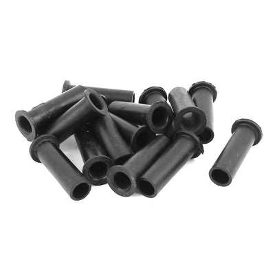Harfington 15 Pcs Rubber Strain Relief Cord Boot Protector Cable Sleeve Hose 49mm Long