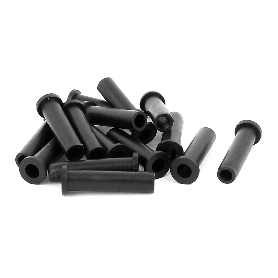 Harfington 15 Pcs Rubber Strain Relief Cord Boot Protector Cable Sleeve Hose 33mm Long