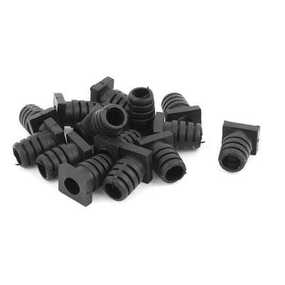 Harfington 15 Pcs Rubber Strain Relief Cord Boot Guard Wire Cable Sleeve Hose 19mm x 7mm