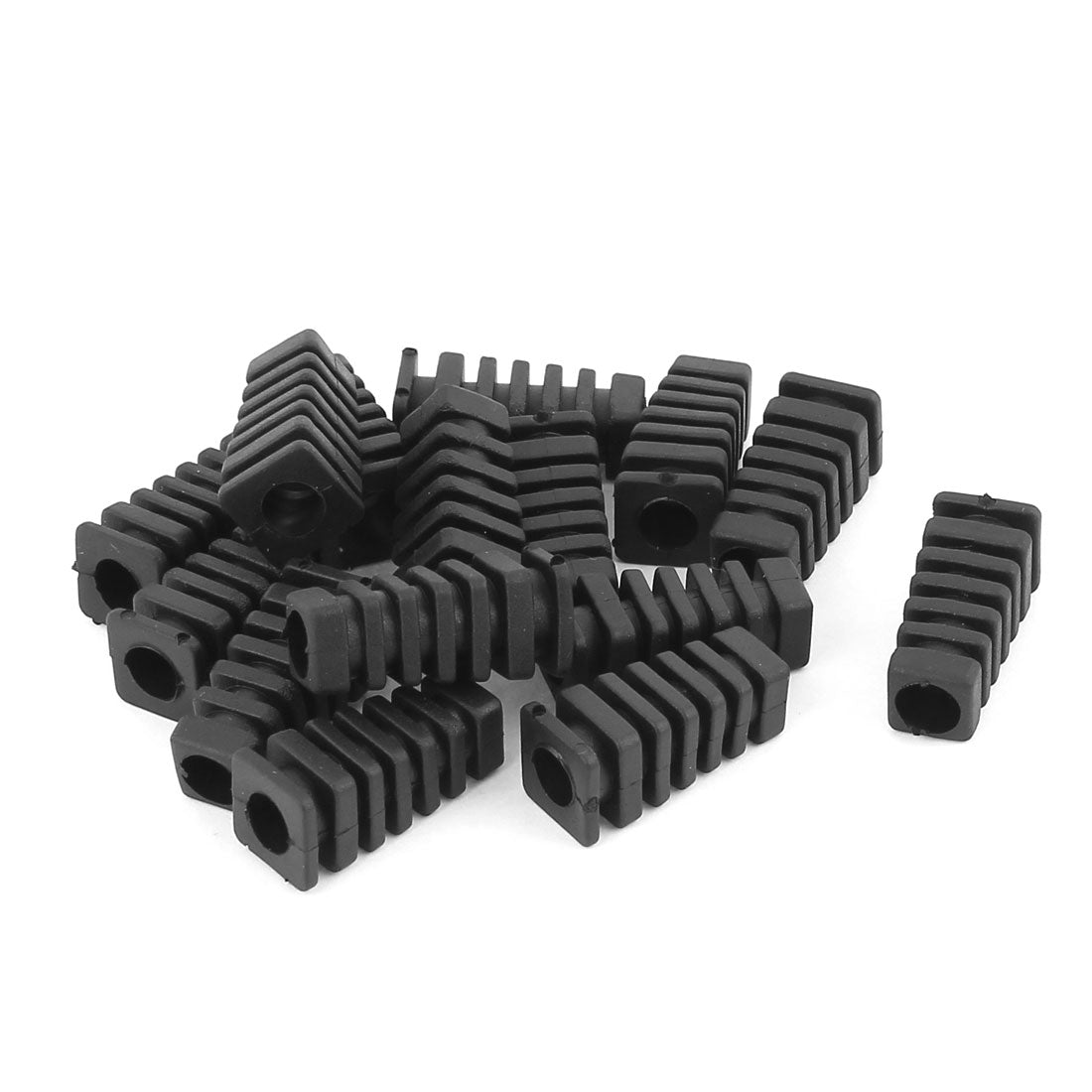 Harfington 15 Pcs Rubber Strain Relief Cord Boot Guard Wire Cable Sleeve Hose 27mm x 7mm