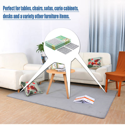Harfington Uxcell Household Self Adhesive Surface Protection Furniture Felt Pads Mats Gray 15mm Dia 200pcs