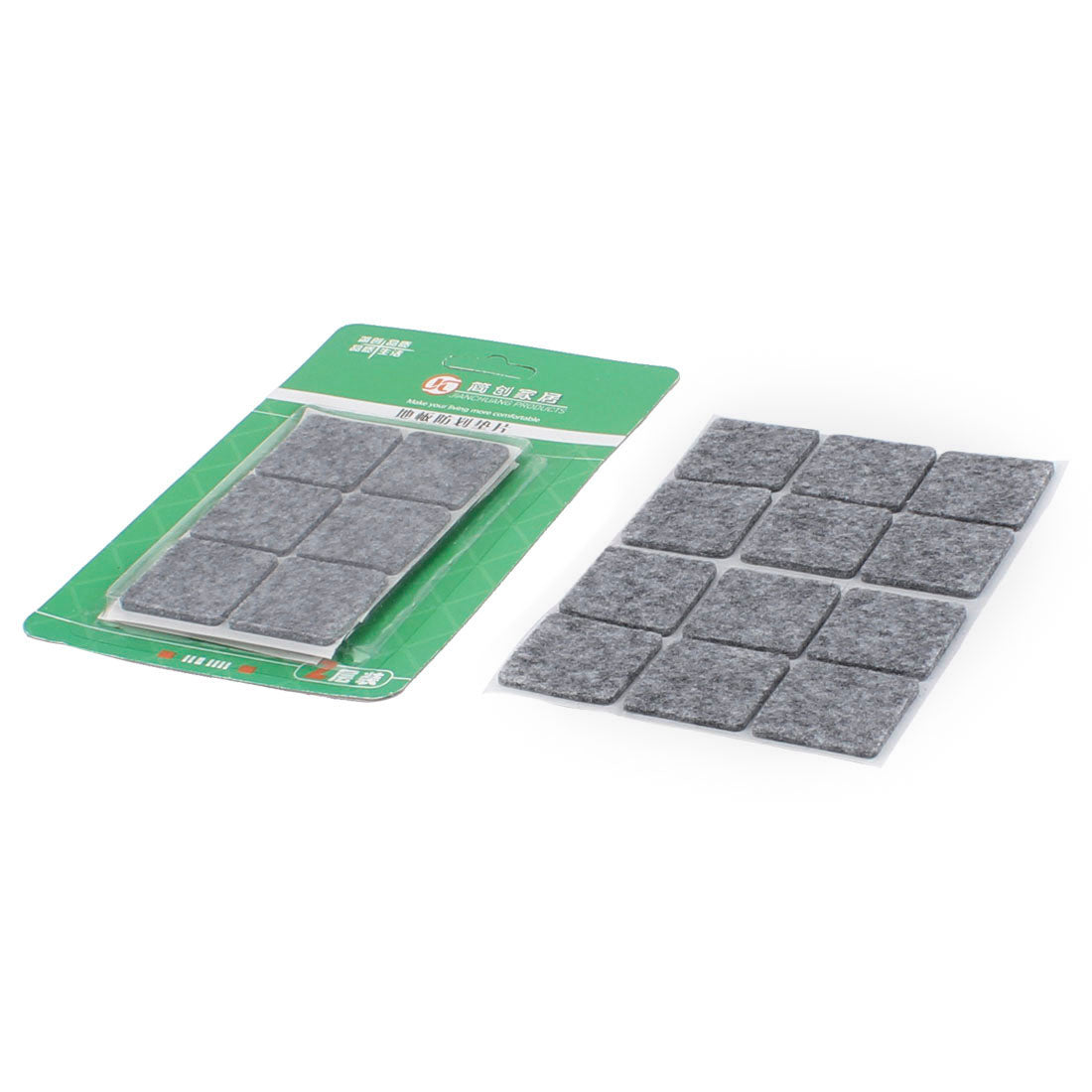 uxcell Uxcell Table Chair Legs Square Anti Slip Furniture Felt Pads Covers Protector Gray 30 x 30mm 24pcs