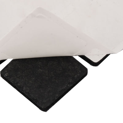 Harfington Uxcell Table Chair Square Anti Slip Self Adhesive Furniture Felt Pads Cover Black 18 x 18mm 64pcs