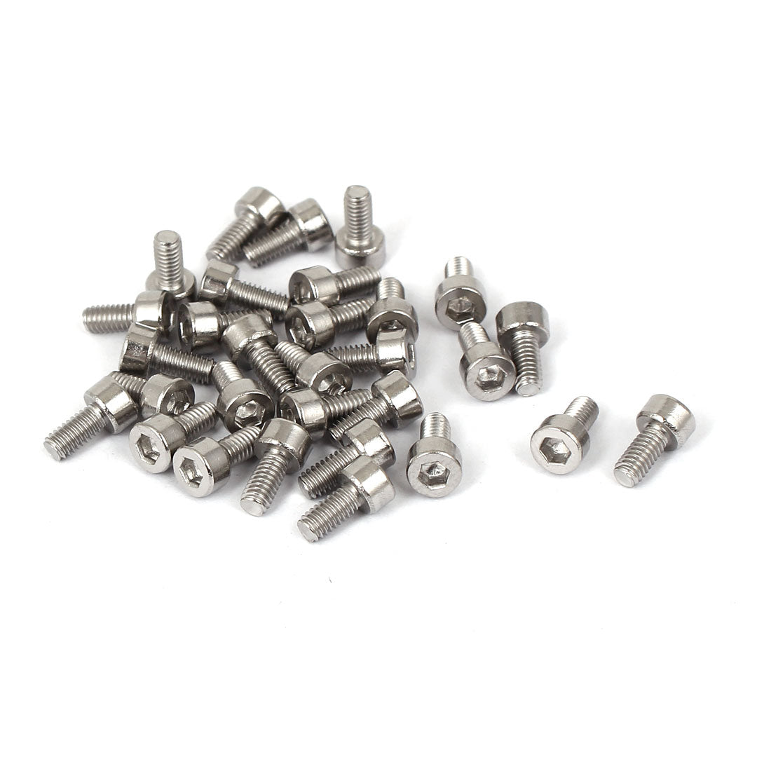 Harfington 30 Pcs M2.5x5mm 316 Stainless Steel Metric Hex Socket Head Cap Bolts Fasteners