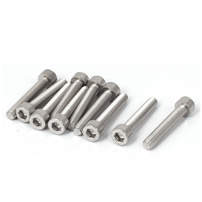 Harfington 10 Pcs M5x30mm 316 Stainless Steel Metric Hex Socket Head Cap Bolts Fasteners